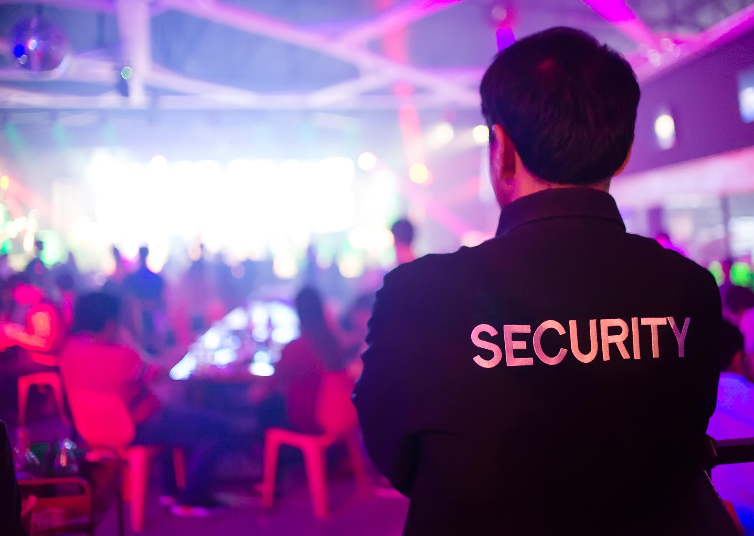 security guard in night club.