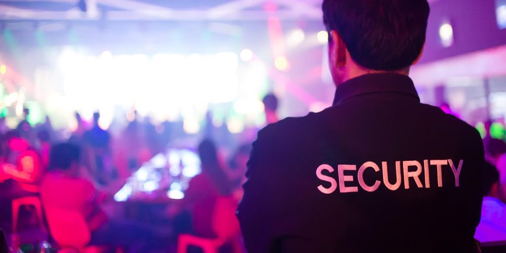 security guard in night club.